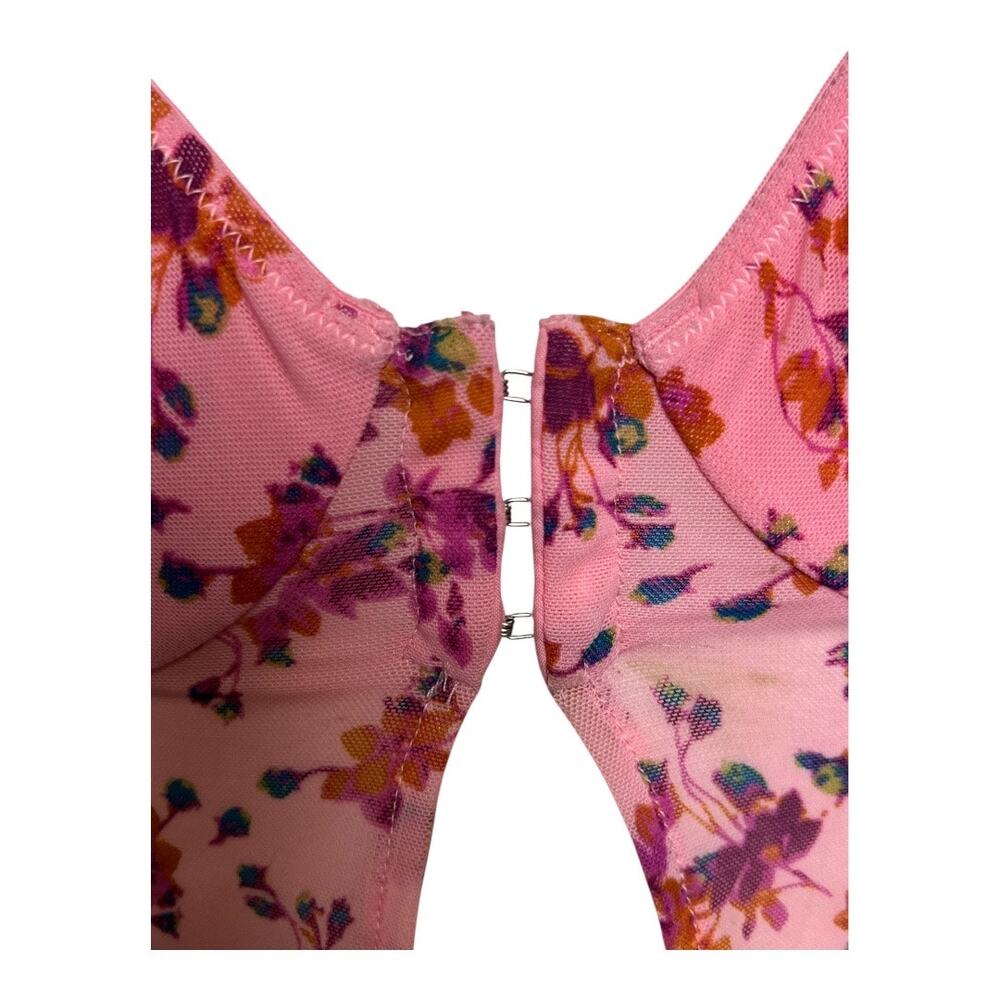 Out From Under Urban Outfitters Floral Pink Sheer Nightgown Babydoll Lingerie M - Picture 10 of 10